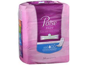 Poise Pads Moderate Absorbency Long Length - 4 Packs of 54 Poise Pads Moderate Absorbency Long Length - 4 Packs of 54