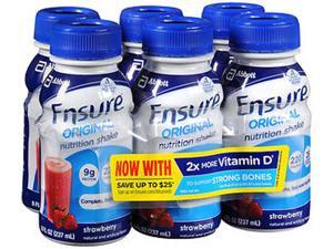 Ensure Original Nutrition Shakes Strawberry, 24 - 8 oz Ensure Original Nutrition Shakes Strawberry, 24 - 8 oz