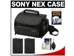 Sony LCS-U20 Medium Carrying Case for Handycam, Cyber-Shot, NEX Digital Camera (Black) with 2 NP-FW50 Batteries + Accessory Kit Sony LCS-U20 Medium Carrying Case for Handycam, Cyber-Shot, NEX Digital Camera (Black) with 2 NP-FW50 Batteries + Accessory Kit