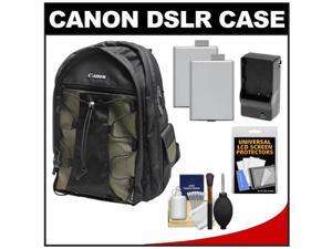 Canon 200EG Deluxe Digital SLR Camera Backpack Case with (2) LP-E5 Batteries & Charger + Accessory Kit Canon 200EG Deluxe Digital SLR Camera Backpack Case with (2) LP-E5 Batteries & Charger + Accessory Kit
