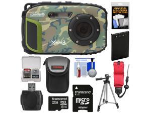 Coleman Xtreme3 C9WP Shock & Waterproof 1080p HD Digital Camera (Camo) with 32GB Card + Battery + Case + Float Strap + Tripod + Kit Coleman Xtreme3 C9WP Shock & Waterproof 1080p HD Digital Camera (Camo) with 32GB Card + Battery + Case + Float Strap + Tripod + Kit