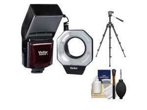 Vivitar Dedicated Digital Macro Ring Flash with Tripod + Accessory Kit for Canon EOS 6D, 70D, 5D Mark II III, Rebel T3, T3i, T4i, T5, T5i, SL1 Digital SLR Cameras Vivitar Dedicated Digital Macro Ring Flash with Tripod + Accessory Kit for Canon EOS 6D, 70D, 5D Mark II III, Rebel T3, T3i, T4i, T5, T5i, SL1 Digital SLR Cameras