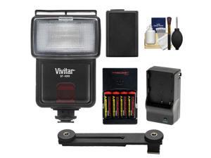Vivitar SF-4000 Auto Bounce Zoom Slave Flash with Bracket + NP-FW50 Battery + Batteries & Charger Kit for Sony Alpha A3000, A5000, A6000, NEX-5T, 6 Vivitar SF-4000 Auto Bounce Zoom Slave Flash with Bracket + NP-FW50 Battery + Batteries & Charger Kit for Sony Alpha A3000, A5000, A6000, NEX-5T, 6