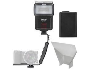 Vivitar SF-4000 Auto Bounce Zoom Slave Flash with Bracket + NP-FW50 Battery + Flash Reflector Kit for Sony Alpha A3000, A5000, A6000, NEX-5T, 6, 7 Vivitar SF-4000 Auto Bounce Zoom Slave Flash with Bracket + NP-FW50 Battery + Flash Reflector Kit for Sony Alpha A3000, A5000, A6000, NEX-5T, 6, 7