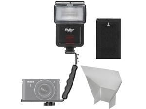 Vivitar SF-4000 Auto Bounce Zoom Slave Flash with Bracket + EN-EL20 Battery + Flash Reflector + Accessory Kit for Nikon 1 J1, J2, J3, S1, V3 Cameras Vivitar SF-4000 Auto Bounce Zoom Slave Flash with Bracket + EN-EL20 Battery + Flash Reflector + Accessory Kit for Nikon 1 J1, J2, J3, S1, V3 Cameras