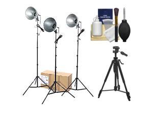 RPS Studio 3 Light Photoflood, Reflector & Stands Studio Kit (RS-4003) with Tripod + Cleaning Kit RPS Studio 3 Light Photoflood, Reflector & Stands Studio Kit (RS-4003) with Tripod + Cleaning Kit