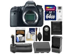 Canon EOS 6D Digital SLR Camera Body with 64GB Card + Battery & Charger + Battery Grip + Remote + Accessory Kit Canon EOS 6D Digital SLR Camera Body with 64GB Card + Battery & Charger + Battery Grip + Remote + Accessory Kit