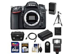 Nikon D7100 Digital SLR Camera Body with 64GB Card + Battery & Charger + Case + Flash + Tripod + Accessory Kit Nikon D7100 Digital SLR Camera Body with 64GB Card + Battery & Charger + Case + Flash + Tripod + Accessory Kit