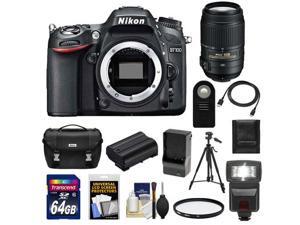 Nikon D7100 Digital SLR Camera Body with 55-300mm VR Lens + 64GB Card + Battery + Case + Flash + Filter + Tripod Kit Nikon D7100 Digital SLR Camera Body with 55-300mm VR Lens + 64GB Card + Battery + Case + Flash + Filter + Tripod Kit