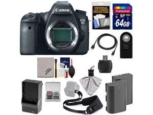 Canon EOS 6D Digital SLR Camera Body with 64GB Card + 2 Batteries & Charger + Sling Strap + HDMI Cable + Remote + Accessory Kit Canon EOS 6D Digital SLR Camera Body with 64GB Card + 2 Batteries & Charger + Sling Strap + HDMI Cable + Remote + Accessory Kit