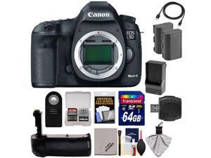 Canon EOS 5D Mark III Digital SLR Camera Body with 64GB Card + 2 Batteries & Charger + Grip + HDMI Cable + Accessory Kit Canon EOS 5D Mark III Digital SLR Camera Body with 64GB Card + 2 Batteries & Charger + Grip + HDMI Cable + Accessory Kit