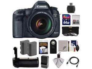 Canon EOS 5D Mark III Digital SLR Camera with EF 24-105mm L IS USM Lens with 64GB Card + 2 Batteries & Charger + Grip + 3 Filters + HDMI Cable + Accessory Kit Canon EOS 5D Mark III Digital SLR Camera with EF 24-105mm L IS USM Lens with 64GB Card + 2 Batteries & Charger + Grip + 3 Filters + HDMI Cable + Accessory Kit
