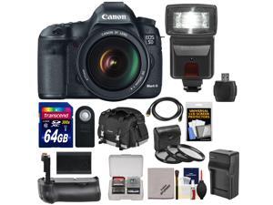 Canon EOS 5D Mark III Digital SLR Camera with EF 24-105mm L IS USM Lens with 64GB Card + Battery + Charger + Backpack + Grip + Flash + Accessory Kit Canon EOS 5D Mark III Digital SLR Camera with EF 24-105mm L IS USM Lens with 64GB Card + Battery + Charger + Backpack + Grip + Flash + Accessory Kit