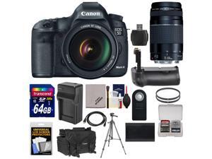 Canon EOS 5D Mark III Digital SLR Camera with EF 24-105mm L IS USM Lens & 75-300mm III Lens + 64GB Card + Grip + Battery & Charger + Case + Tripod + Kit Canon EOS 5D Mark III Digital SLR Camera with EF 24-105mm L IS USM Lens & 75-300mm III Lens + 64GB Card + Grip + Battery & Charger + Case + Tripod + Kit