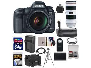 Canon EOS 5D Mark III Digital SLR Camera with EF 24-105mm L IS USM Lens & 70-200mm f/2.8L USM Lens + 64GB Card + Grip + Battery & Charger + Case + Tripod Kit Canon EOS 5D Mark III Digital SLR Camera with EF 24-105mm L IS USM Lens & 70-200mm f/2.8L USM Lens + 64GB Card + Grip + Battery & Charger + Case + Tripod Kit