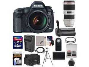 Canon EOS 5D Mark III Digital SLR Camera with EF 24-105mm L IS USM Lens & 70-200mm f/2.8 L IS II Lens + 64GB Card + Grip + Battery & Charger + Case + Tripod + Kit Canon EOS 5D Mark III Digital SLR Camera with EF 24-105mm L IS USM Lens & 70-200mm f/2.8 L IS II Lens + 64GB Card + Grip + Battery & Charger + Case + Tripod + Kit