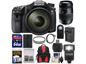 Sony Alpha A77 II Wi-Fi Digital SLR Camera & 16-50mm Lens with 70-300mm Lens + 64GB Card + Battery + Charger + Backpack + Flash + Kit Sony Alpha A77 II Wi-Fi Digital SLR Camera & 16-50mm Lens with 70-300mm Lens + 64GB Card + Battery + Charger + Backpack + Flash + Kit