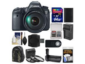 Canon EOS 6D Digital SLR Camera Body with EF 24-105mm L IS USM Lens with 64GB Card + Backpack + Battery/Charger + Grip + 3 UV/CPL/ND8 Filters Kit Canon EOS 6D Digital SLR Camera Body with EF 24-105mm L IS USM Lens with 64GB Card + Backpack + Battery/Charger + Grip + 3 UV/CPL/ND8 Filters Kit
