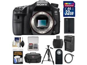 Sony Alpha A77 II Wi-Fi Digital SLR Camera Body with 32GB Card + Battery & Charger + Case + Tripod + Kit Sony Alpha A77 II Wi-Fi Digital SLR Camera Body with 32GB Card + Battery & Charger + Case + Tripod + Kit