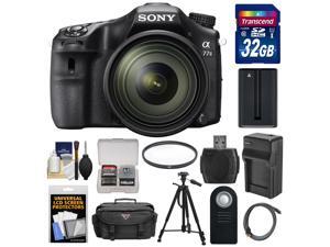 Sony Alpha A77 II Wi-Fi Digital SLR Camera & 16-50mm Lens with 32GB Card + Battery + Charger + Case + Tripod + Filter + Kit Sony Alpha A77 II Wi-Fi Digital SLR Camera & 16-50mm Lens with 32GB Card + Battery + Charger + Case + Tripod + Filter + Kit