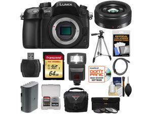 Panasonic Lumix DMC-GH4 4K Micro Four Thirds Digital Camera Body with 20mm f/1.7 II Lens + 64GB Card + Battery + Case + Tripod + Flash + Filters Kit Panasonic Lumix DMC-GH4 4K Micro Four Thirds Digital Camera Body with 20mm f/1.7 II Lens + 64GB Card + Battery + Case + Tripod + Flash + Filters Kit