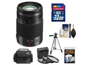 Panasonic Lumix G X Vario 35-100mm f/2.8 OIS Lens for G Series Cameras (Black) with 32GB Card + Case + 3 (UV/CPL/ND8) Filters + Tripod + Accessory Kit Panasonic Lumix G X Vario 35-100mm f/2.8 OIS Lens for G Series Cameras (Black) with 32GB Card + Case + 3 (UV/CPL/ND8) Filters + Tripod + Accessory Kit