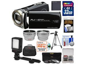 Bell & Howell DV12HDZ 1080p HD Video Camera Camcorder (Black) with 32GB Card + Battery + Case + Tripod + Filters + Video Light + Tele/Wide Lens Kit Bell & Howell DV12HDZ 1080p HD Video Camera Camcorder (Black) with 32GB Card + Battery + Case + Tripod + Filters + Video Light + Tele/Wide Lens Kit