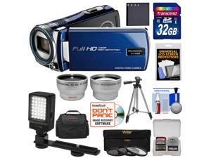 Bell & Howell DV12HDZ 1080p HD Video Camera Camcorder (Blue) with 32GB Card + Battery + Case + Tripod + Filters + Video Light + Tele/Wide Lens Kit Bell & Howell DV12HDZ 1080p HD Video Camera Camcorder (Blue) with 32GB Card + Battery + Case + Tripod + Filters + Video Light + Tele/Wide Lens Kit