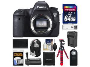 Canon EOS 6D Digital SLR Camera Body with 64GB + Backpack + Grip + Battery & Charger + Flex Tripod + Remote + Accessory Kit Canon EOS 6D Digital SLR Camera Body with 64GB + Backpack + Grip + Battery & Charger + Flex Tripod + Remote + Accessory Kit