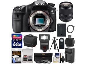 Sony Alpha A77 II Wi-Fi Digital SLR Camera Body with 18-135mm Lens + 64GB Card + Battery + Charger + Case + Tripod + Filters + Flash + Kit Sony Alpha A77 II Wi-Fi Digital SLR Camera Body with 18-135mm Lens + 64GB Card + Battery + Charger + Case + Tripod + Filters + Flash + Kit