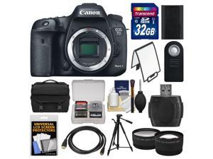 Canon EOS 7D Mark II GPS Digital SLR Camera Body with 32GB Card + Case + Battery + Tripod + Remote + Tele/Wide Lens Kit Canon EOS 7D Mark II GPS Digital SLR Camera Body with 32GB Card + Case + Battery + Tripod + Remote + Tele/Wide Lens Kit