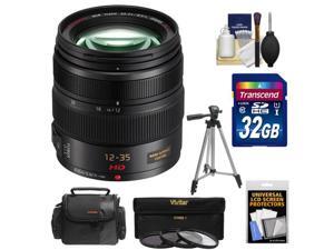 Panasonic Lumix G X Vario 12-35mm f/2.8 OIS Lens for G Series Cameras (Black) with 32GB Card + Case + 3 (UV/CPL/ND8) Filters + Tripod + Accessory Kit Panasonic Lumix G X Vario 12-35mm f/2.8 OIS Lens for G Series Cameras (Black) with 32GB Card + Case + 3 (UV/CPL/ND8) Filters + Tripod + Accessory Kit