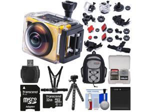 Kodak PixPro SP360 Wi-Fi HD Video Action Camera Camcorder - Extreme Pack with Chest Mount + 32GB Card + Battery + Backpack + Flex Tripod + Kit Kodak PixPro SP360 Wi-Fi HD Video Action Camera Camcorder - Extreme Pack with Chest Mount + 32GB Card + Battery + Backpack + Flex Tripod + Kit