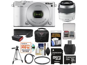 Nikon 1 J5 Wi-Fi Digital Camera & 10-30mm Lens (White) with 30-110mm VR Lens + 32GB Card + Sling Strap + Case + Tripod + Filter + Kit Nikon 1 J5 Wi-Fi Digital Camera & 10-30mm Lens (White) with 30-110mm VR Lens + 32GB Card + Sling Strap + Case + Tripod + Filter + Kit