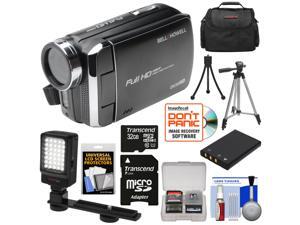 Bell & Howell DV30HD 1080p HD Video Camera Camcorder (Black) with 32GB Card + Battery + Case + Tripods + LED Video Light + Kit Bell & Howell DV30HD 1080p HD Video Camera Camcorder (Black) with 32GB Card + Battery + Case + Tripods + LED Video Light + Kit