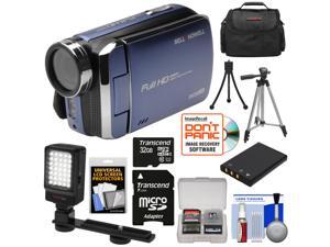 Bell & Howell DV30HD 1080p HD Video Camera Camcorder (Blue) with 32GB Card + Battery + Case + Tripods + LED Video Light + Kit Bell & Howell DV30HD 1080p HD Video Camera Camcorder (Blue) with 32GB Card + Battery + Case + Tripods + LED Video Light + Kit
