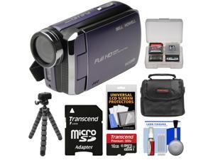 Bell & Howell DV30HD 1080p HD Video Camera Camcorder (Purple) with 16GB Card + Case + Flex Tripod + Kit Bell & Howell DV30HD 1080p HD Video Camera Camcorder (Purple) with 16GB Card + Case + Flex Tripod + Kit
