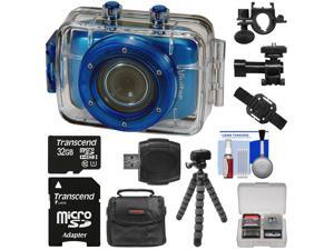 Vivitar DVR785HD Waterproof Action Video Camera Camcorder (Blue) with Helmet & Bike Mounts with 32GB Card + Case + Flex Tripod + Kit Vivitar DVR785HD Waterproof Action Video Camera Camcorder (Blue) with Helmet & Bike Mounts with 32GB Card + Case + Flex Tripod + Kit