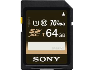 Sony 64GB SecureDigital (SDXC) Class 10 UHS-1 R70 Memory Card Sony 64GB SecureDigital (SDXC) Class 10 UHS-1 R70 Memory Card