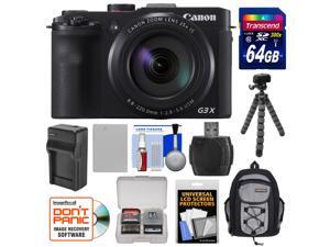 Canon PowerShot G3 X Wi-Fi Digital Camera with 64GB Card + Battery & Charger + Backpack + Flex Tripod + Kit Canon PowerShot G3 X Wi-Fi Digital Camera with 64GB Card + Battery & Charger + Backpack + Flex Tripod + Kit