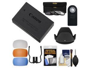 Canon LP-E17 Rechargeable Battery Pack with 3 58mm Filters + Hood + 3 Flash Diffusers Kit for Rebel T6i & T6s & 18-55mm IS Lens Canon LP-E17 Rechargeable Battery Pack with 3 58mm Filters + Hood + 3 Flash Diffusers Kit for Rebel T6i & T6s & 18-55mm IS Lens
