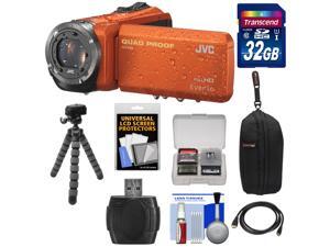 JVC Everio GZ-R320 Quad Proof Full HD Digital Video Camera Camcorder (Orange) with 32GB Card + Case + Flex Tripod + HDMI Cable + Kit JVC Everio GZ-R320 Quad Proof Full HD Digital Video Camera Camcorder (Orange) with 32GB Card + Case + Flex Tripod + HDMI Cable + Kit