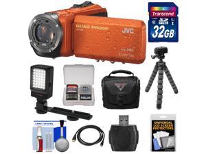 JVC Everio GZ-R320 Quad Proof Full HD Digital Video Camera Camcorder (Orange) with 32GB Card + Case + Flex Tripod + LED Light + Kit JVC Everio GZ-R320 Quad Proof Full HD Digital Video Camera Camcorder (Orange) with 32GB Card + Case + Flex Tripod + LED Light + Kit
