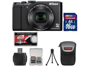 Nikon Coolpix S9900 Wi-Fi GPS Digital Camera (Black) - Factory Refurbished with 16GB Card + Case + Kit Nikon Coolpix S9900 Wi-Fi GPS Digital Camera (Black) - Factory Refurbished with 16GB Card + Case + Kit