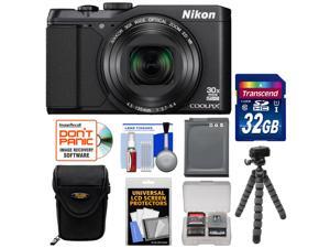 Nikon Coolpix S9900 Wi-Fi GPS Digital Camera (Black) - Factory Refurbished with 32GB Card + Battery + Case + Flex Tripod + Kit Nikon Coolpix S9900 Wi-Fi GPS Digital Camera (Black) - Factory Refurbished with 32GB Card + Battery + Case + Flex Tripod + Kit