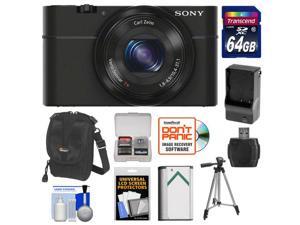 Sony Cyber-Shot DSC-RX100 Digital Camera (Black) with 64GB Card + Battery & Charger + Case + Tripod + Accessory Kit Sony Cyber-Shot DSC-RX100 Digital Camera (Black) with 64GB Card + Battery & Charger + Case + Tripod + Accessory Kit