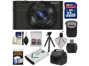 Sony Cyber-Shot DSC-RX100 Digital Camera (Black) with Sony 32GB Card + 2 Cases + Battery + Flex Tripod + Accessory Kit Sony Cyber-Shot DSC-RX100 Digital Camera (Black) with Sony 32GB Card + 2 Cases + Battery + Flex Tripod + Accessory Kit