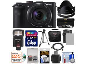 Canon PowerShot G3 X Wi-Fi Digital Camera with 64GB Card + Battery & Charger + Case + Tripod + Flash + Hood/Adapter + Filters + Kit Canon PowerShot G3 X Wi-Fi Digital Camera with 64GB Card + Battery & Charger + Case + Tripod + Flash + Hood/Adapter + Filters + Kit