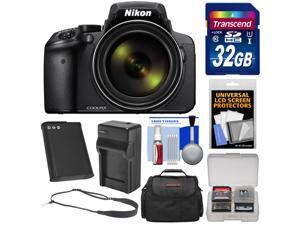 Nikon Coolpix P900 Wi-Fi 83x Zoom Digital Camera with 32GB Card + Battery & Charger + Case + Sling Strap + Kit Nikon Coolpix P900 Wi-Fi 83x Zoom Digital Camera with 32GB Card + Battery & Charger + Case + Sling Strap + Kit