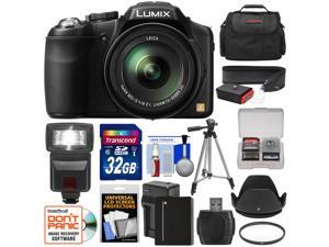 Panasonic Lumix DMC-FZ200 Digital Camera with 32GB Card + Battery & Charger + Case + Tripod + Filter + Hood + Flash + Strap Kit Panasonic Lumix DMC-FZ200 Digital Camera with 32GB Card + Battery & Charger + Case + Tripod + Filter + Hood + Flash + Strap Kit